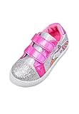 Las correas dobles ajustables de tacto rosa hacen que estas zapatillas sean fáciles de poner y quitar para las manos pequeñas