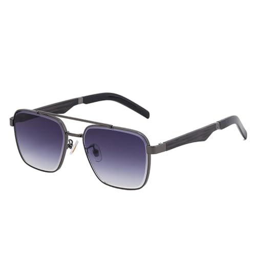 Lunettes de soleil carrées vintage contre l'éblouissement avec verres surdimensionnés