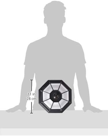 Heath Zenith HZ-4300-BK-B Ceiling Motion Light with dimensions overlay