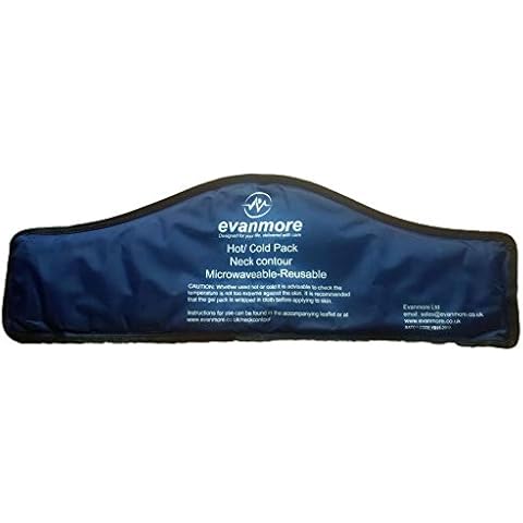 Neck Contour Hot Cold Pack Ice Gel Pad Large Upper Back Shoulder Therapy Microwave Reusable Flexible Heat Wrap Pain Relief Compress Freezer Cool Microwavable Injuries Swelling Muscle Inflammation Bag Cover