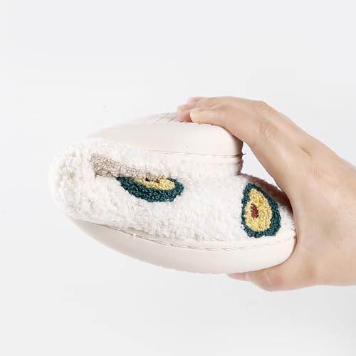Image of Women's Men's Cute Fuzzy Heart Slippers Memory Foam Fluffy Couple Slippers Cozy House Indoor Outdoor Shoes