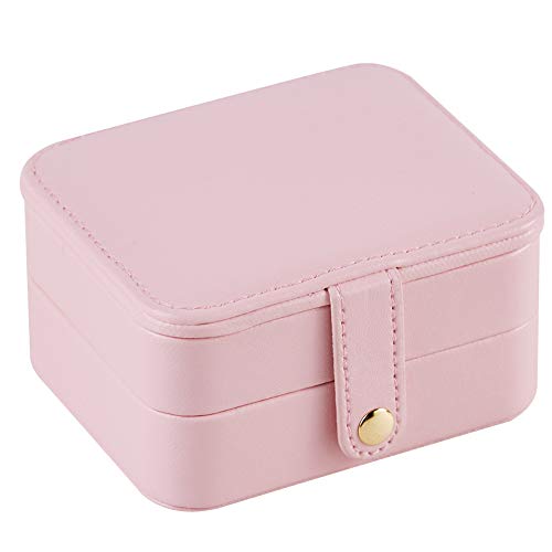 XH Joyero de almacenamiento de piel sintética con hebilla magnética, caja de acabado para anillos, pendientes, collares, pulseras, niñas, mujeres