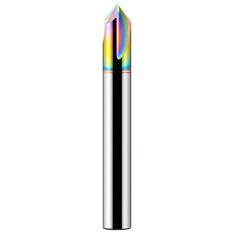 8mm 10mm Shank HRC65 3-Flute Tungsten Steel Carbide 60/90/120 Degrees Chamfer Milling Cutter CNC Router Bit Engraving Endmill Tools(90 Degree,BL-HRC65_8.0X8DX60L)