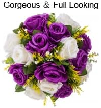 Miniatura 2 de Centros de mesa de flores para mesas de boda decoraciones de mesa de boda, bolas de flores moradas y blancas, centros de mesa para compromiso,