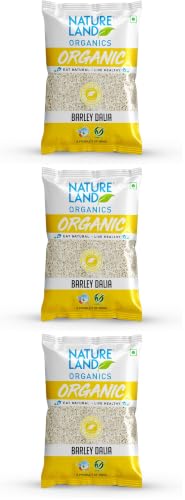 Image of Natureland Organics Barley Dalia 500 Gm - Organic Dalia (Pack of 3)