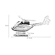 Helikopter Solar Auto Lufterfrischer Rotation Aromatherapie Diffusor Ornament für Fahrzeuge mit 3 Tabletten für Auto und Innendekoration (Silber)