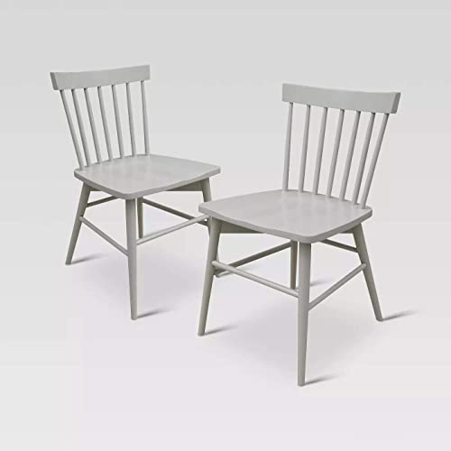 Image of APRODZ Mango Wood Dining Chairs Only | Wooden Set of 2 Dinning Chair for Kitchen & Dining Room Chair for Cafeteria Living Room Home, Bedroom, Cafe and Hotels (Grey)