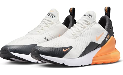 Nike Air Max 270 Men's Shoes (AH8050-114, Summit White/Anthracite/White/Laser Orange) Size 8.5