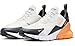 Nike Air Max 270 Men's Shoes (AH8050-114, Summit White/Anthracite/White/Laser Orange) Size 10