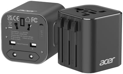 Acer US to Europe Plug Adapter, Universal Travel Adapter, Interna...