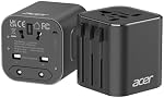 Universal Travel Plug Adapter 2 Pack - Black