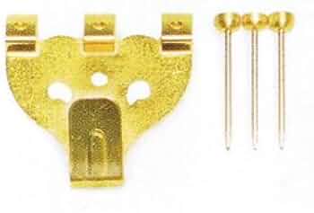 ノン　額縁　３点セット Amazon | 額吊.額縁金具.鉄並 Xフック鉄 大 3本針 金色（10個セット