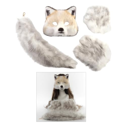 Ensemble accessoires de cosplay haut de gamme avec gants et queue d'animal