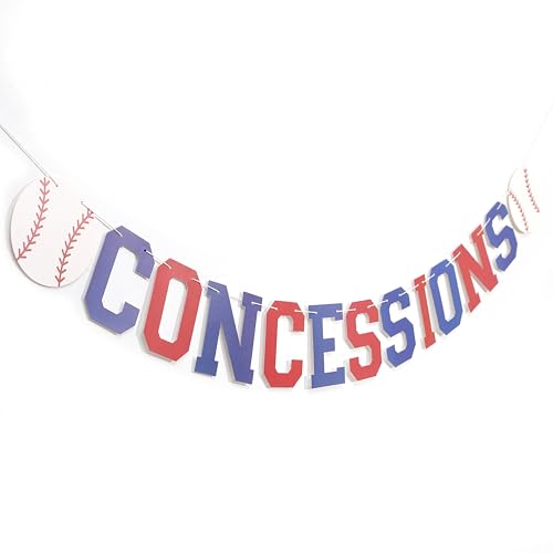 Image of Baseball Concessions Banner,Baseball First /1st Birthday Decoration