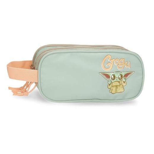 Disney Joumma Star Wars Grogu Estuche Triple Verde 22x10x9 cms Poliéster