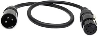 SinLoon DMX Stage Light Cable 3 Pin XLR Male to 5 Pin XLR Female Audio Cable with metal connectors for Stage & DJ Lighting fixtures50cm)