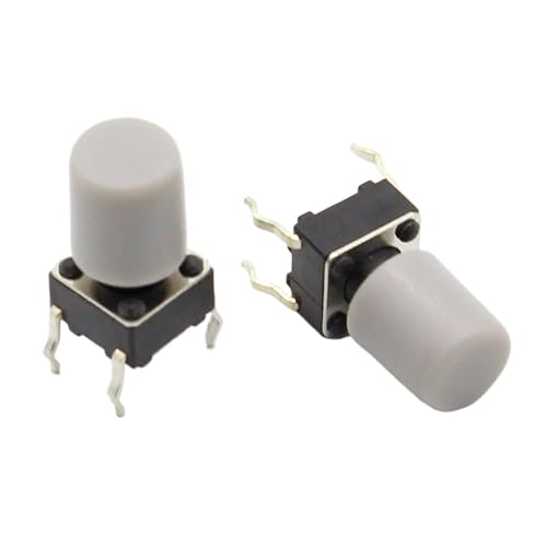Chapeau bouton-poussoir tactile 6x6mm gris en plastique pour interrupteur G61 lot de 100