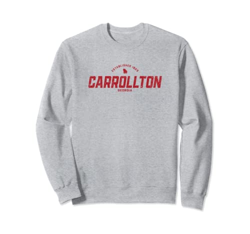 Carrollton Georgia GA Vintage Athletic Rojo Deportes Logo Sudadera