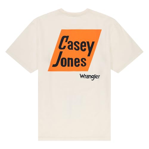 T-shirt Wrangler imprimé graphique de qualité supérieure blanc vintage - 4