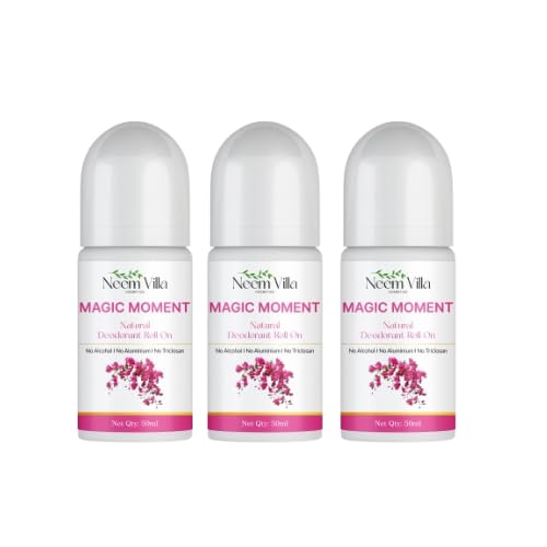 Image of Roll-On & Underarms Roll-On Duo - Alcohol-Free, Silicon-Free, Paraben-Free, Elegance Infused, Underarm Whitening Natural Roll On, Deodorant For Women&Men - 50 ml (MEGIC MOMENT PACK OF 3)
