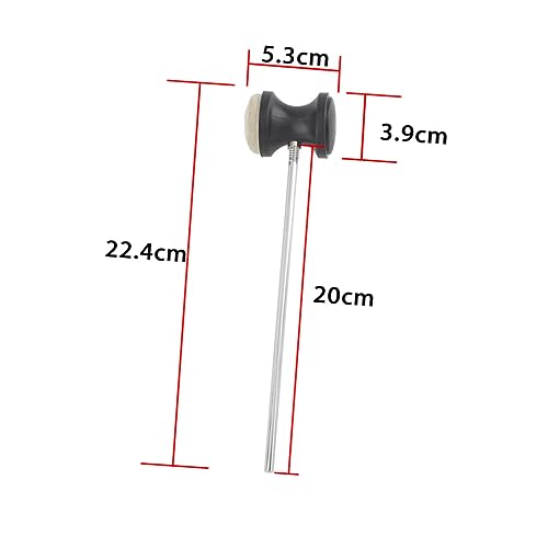 Martillo para pedal de bombo Kisangel de acero inoxidable miniatura 2