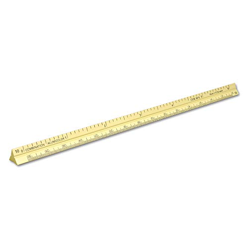 Image of Alumicolor 3610-2 Aluminum Combination Pocket Scale, 6IN, Gold