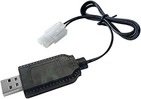 9.6V NiMH/NiCd Battery Charger Cable with Standard Tamiya Plug Compatible RC Car RC Tank RC Plane RC Boat and Other Remote Control Toys for Universal 9.6V Lipo Battery USB Charger (1)