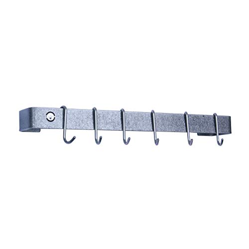 Enclume Premier 18-Inch Utensil Bar Wall Pot Rack, Hammered Steel #TOP13