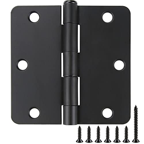 Charnière de porte noir mat JIW à angles arrondis pour fermeture silencieuse