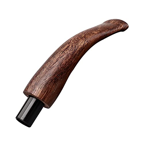 OLD FOX Wooden Bent Tobacco Pipe Stem Replacement Mouthpiece fit 9mm Filters BE0083