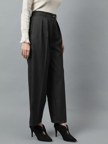 Image of KOTTY Women's High Waist Pleated Wide Leg Trousers