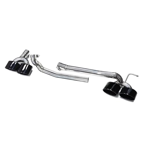 Silencieux d'échappement Benz W204 en inox noir style C63 finition premium 26cm