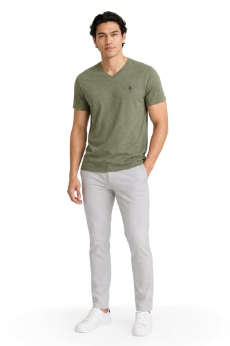 Image of U.S. Polo Assn. Men's Solid V‑Neck T-Shirt