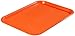 Carlisle CT101424 Polypropylene Cafe Standard Tray, 13.87" x 10.75", Orange (Case of 24)