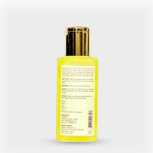 Image of Khadi Nature's Tree Olive Oil For Hair, Skin and Face Massage Specialist, 100 ml