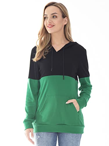 Image of Bearsland Women's Maternity Breastfeeding Sweater Hoodie Nursing Sweatshirt with Pockets