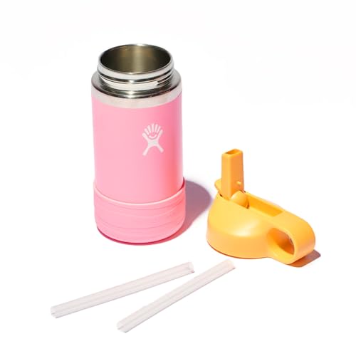 Image of Hydro Flask Kids Water Bottle for School - Stainless Steel and Insulated with Straw Cap - 12 Oz Coconut