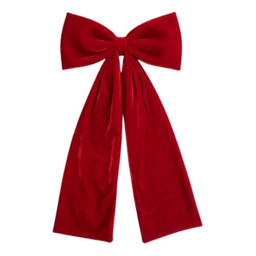 Large Velvet Christmas Bows Red Bows for Xmas Tree 19.7 X 11.4in, 1 Pack - image 2