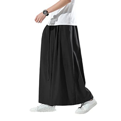Trousers Japanese Leisure Kimono Causal Male Vintag Pants Harajuku Men Streetwear Fashion Wide Leg High Waist Straight Pants