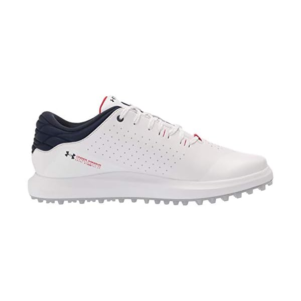 Under Armour Men's Draw Sport Golf Shoe, White (102)/Academy Blue, 9 - Image 7