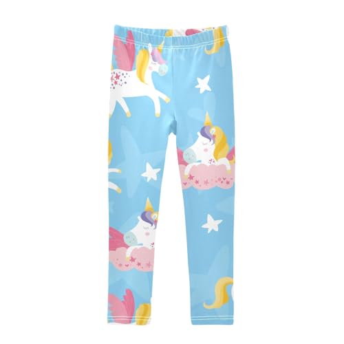 Magic Unicorn Girls Leggings,Workout Leggings for Girls Toddler Athletic Legging Size for 3-10T