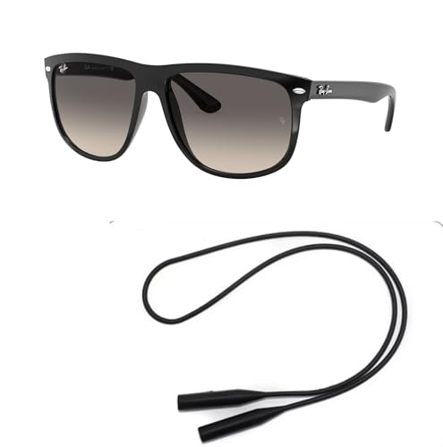Ray-Ban RB4147 Sunglasses Bundle: RB 4147 BOYFRIEND 601/32 Boyfriend Black Grey Gradient and Universal Anti-slip Silicone Leash2