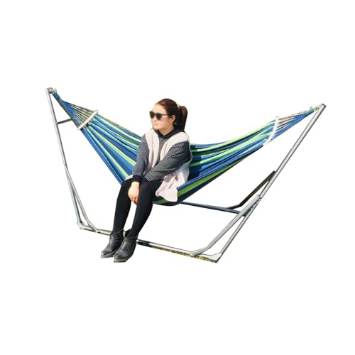 Hamaca con soporte, soporte duradero para columpios de jardín para patio, camping y picnic, incluye hamaca