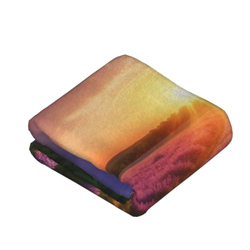 Couverture polaire douce pour climatisation lit et canapé lavande