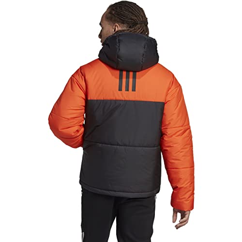Image of adidas mens Bsc 3-stripes Puffy Hooded Jacket