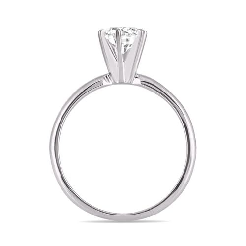 TimeLess Classics 0.50 to 3 Carat Lab Grown 6 Prong Solitaire Round Cut Diamond Engagement Ring For Women in 14K Gold2