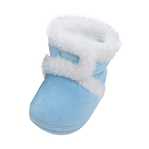 Newborn Baby Cozy Fleece Booties with Grippers Winter Slippers Socks Soft Sole Stay On Infant First Walker Shoes