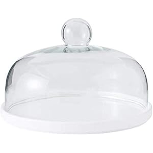 Chip Dip Server Pastry Tray with Lid Multi-Function Cake Display Plate Restaurant Bread Tray Food Preservation Box Multifunctional Serving Platter(Size:27.5cm)