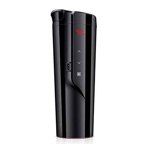 Adesign Inteligente de control de temperatura del viaje del caf Taza elctrica calienta la taza del viaje del acero inoxidable 12V vaso inteligente elctrica de la taza del coche caliente mantener la