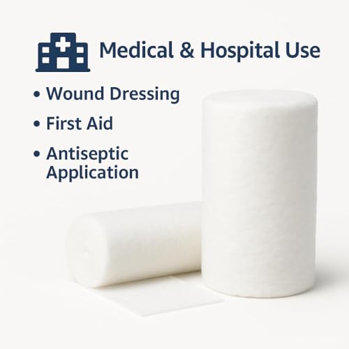 Image of 1KG OR 500GM *2 Surgical Cotton Roll | 100% Pure Absorbent Cotton Wool for Medical & BEAUTY Use